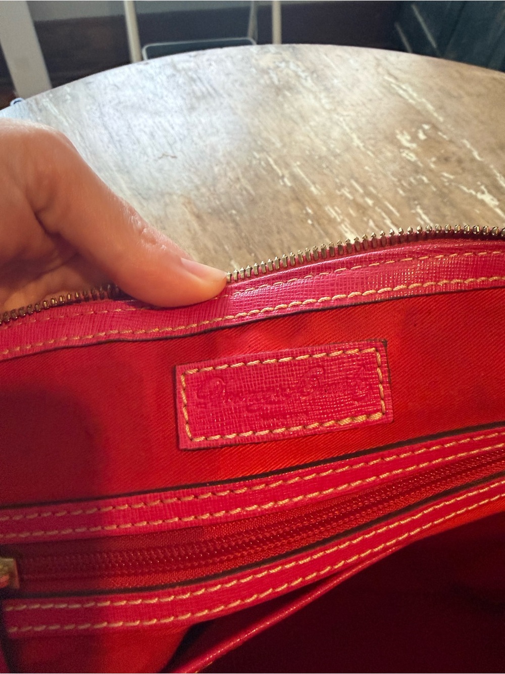 Dooney & Bourke Hot Pink Dome Satchel - Picture 5 of 10
